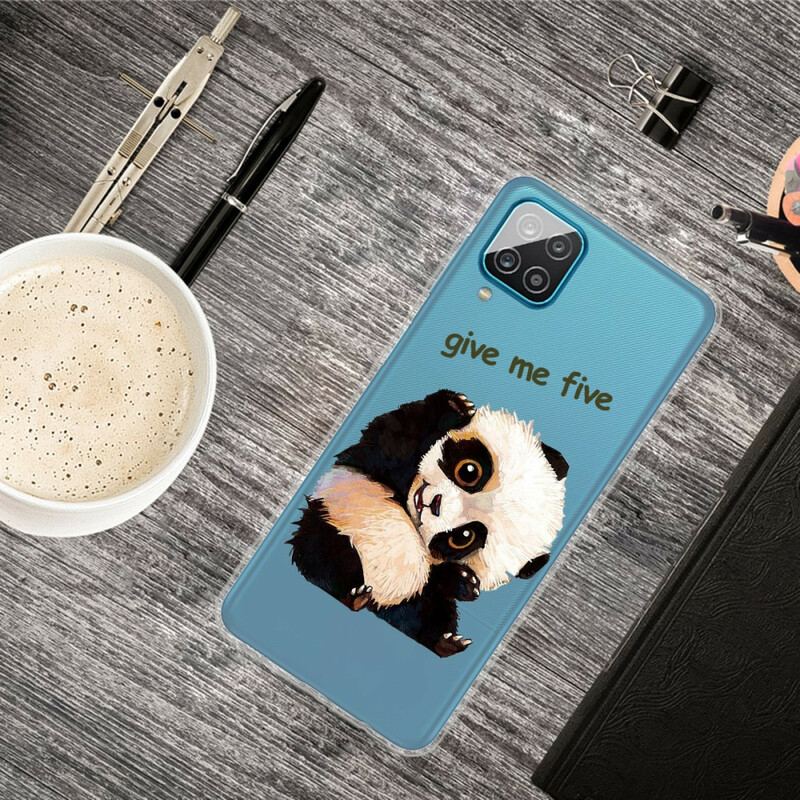 Cover Samsung Galaxy M12 / A12 Sømløs Panda Giv Me Five