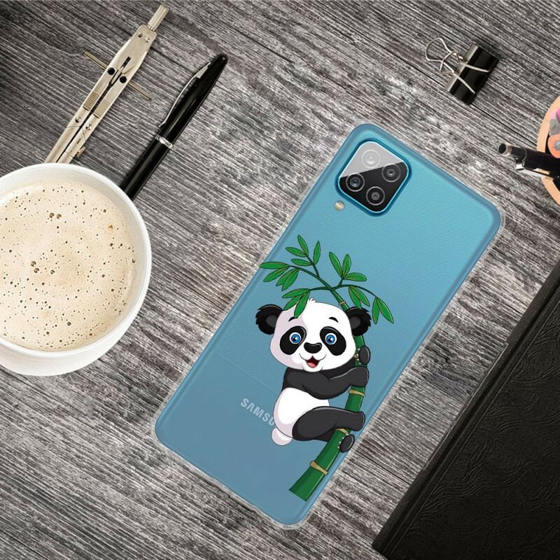 Cover Samsung Galaxy M12 / A12 Sømløs Panda På Bambus