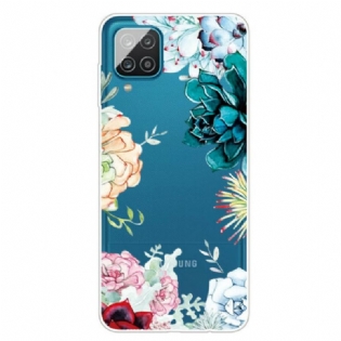 Cover Samsung Galaxy M12 / A12 Sømløse Akvarelblomster