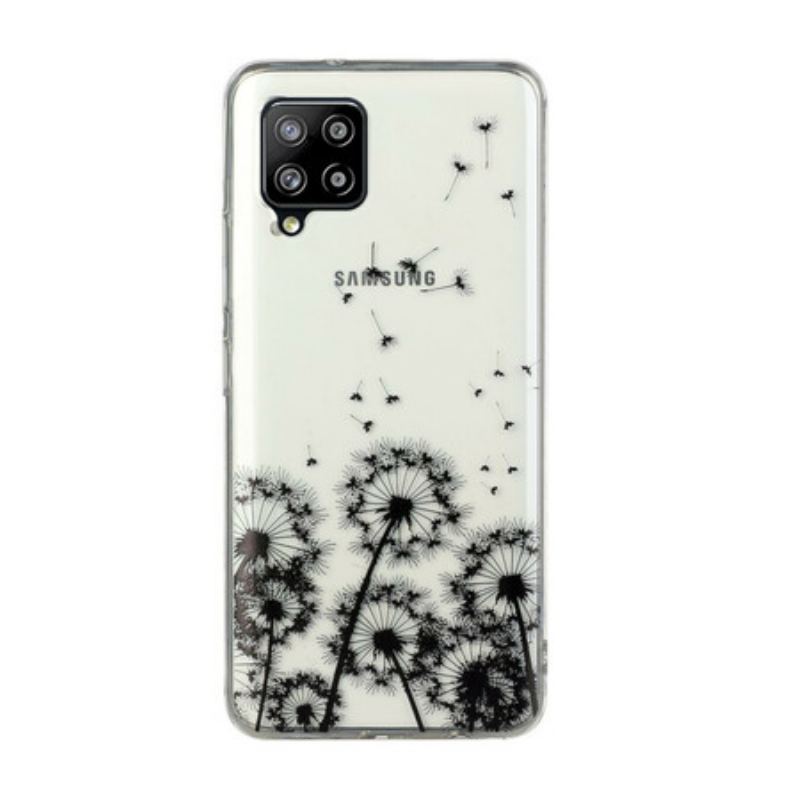 Cover Samsung Galaxy M12 / A12 Sømløse Sorte Mælkebøtter