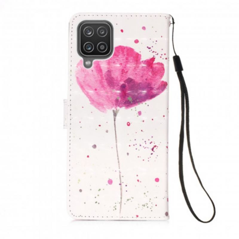 Flip Cover Samsung Galaxy M12 / A12 Akvarel Valmue