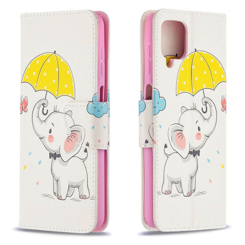 Flip Cover Samsung Galaxy M12 / A12 Baby Elefant