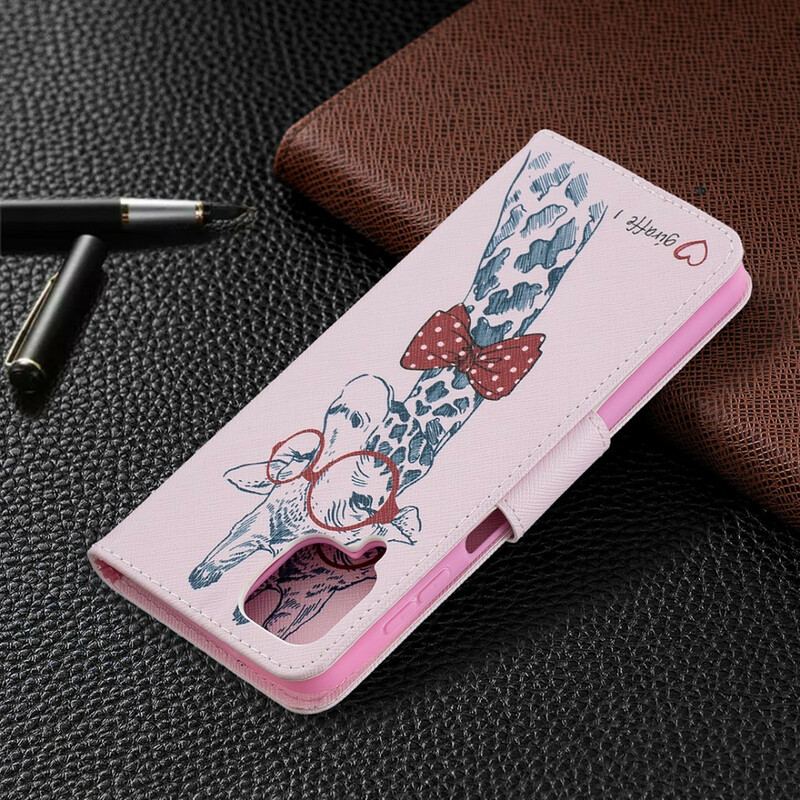 Flip Cover Samsung Galaxy M12 / A12 Brainy Giraf