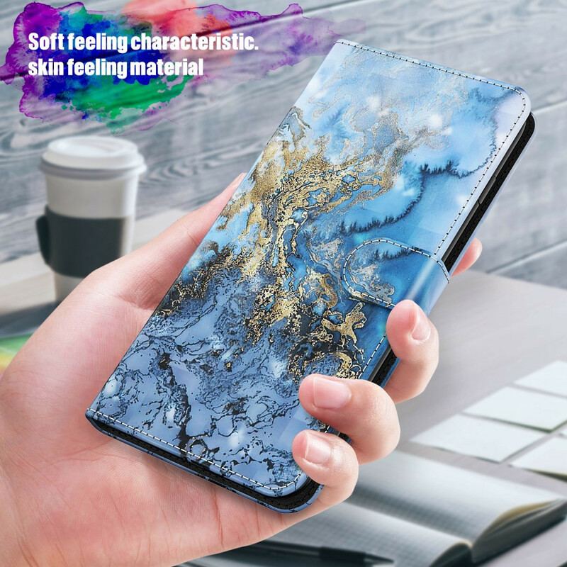 Flip Cover Samsung Galaxy M12 / A12 Light Spot Marble Design Med Nøglebånd