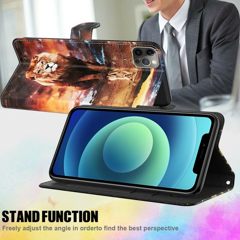 Flip Cover Samsung Galaxy M12 / A12 Lyspletløve Med Snor