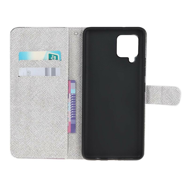 Flip Cover Samsung Galaxy M12 / A12 Med Snor Fjer Med Snor