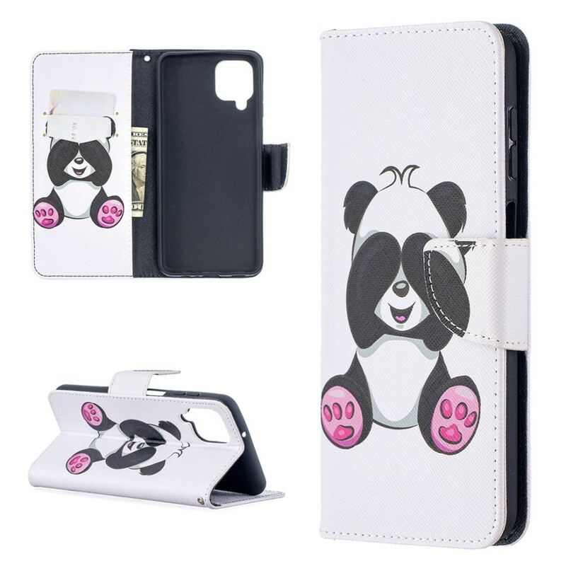 Flip Cover Samsung Galaxy M12 / A12 Panda Sjov