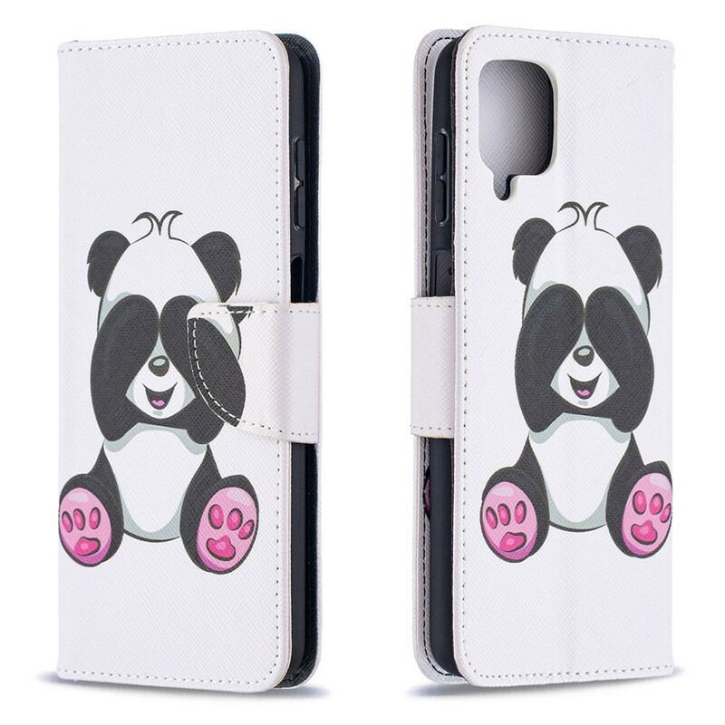 Flip Cover Samsung Galaxy M12 / A12 Panda Sjov