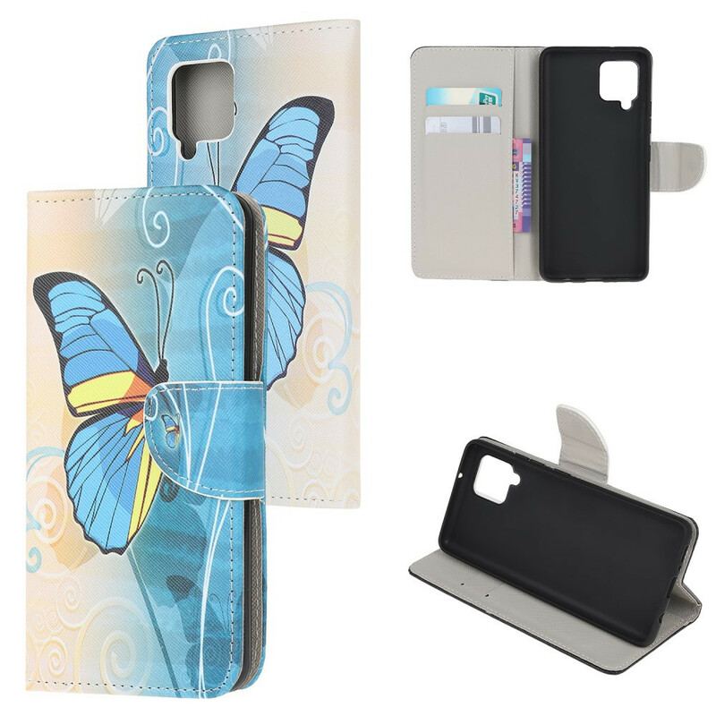 Flip Cover Samsung Galaxy M12 / A12 Sommerfugle