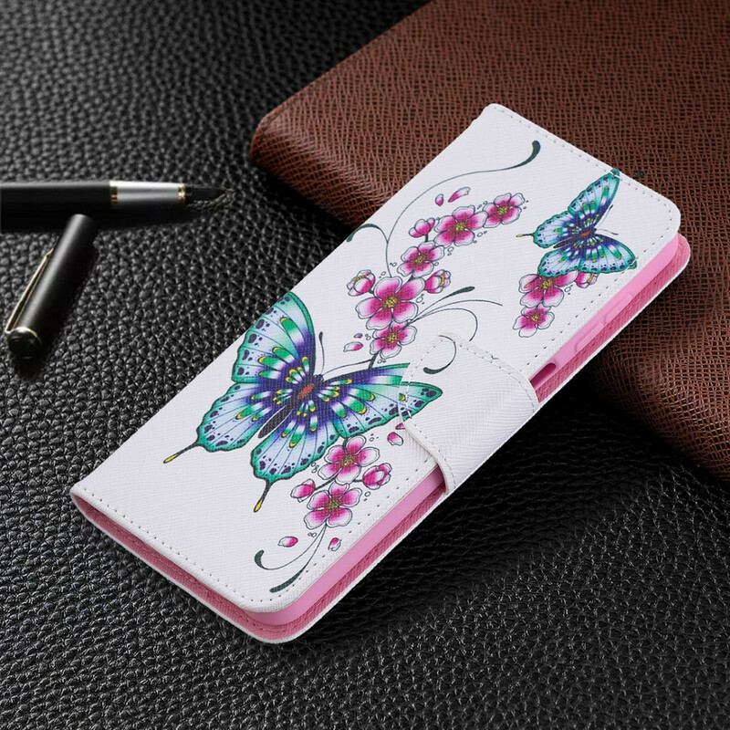 Flip Cover Samsung Galaxy M12 / A12 Sommerfugle Konger