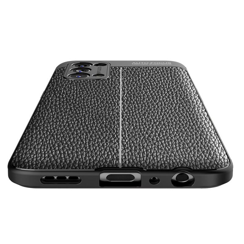 Cover Oppo Find X3 Lite Dobbelt Linje Litchi Læder Effekt