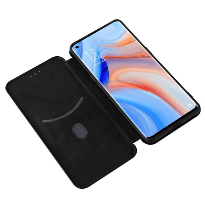 Cover Oppo Find X3 Lite Flip Cover Farvet Carbon Silikone