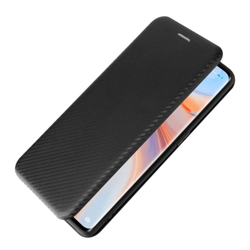 Cover Oppo Find X3 Lite Flip Cover Farvet Carbon Silikone