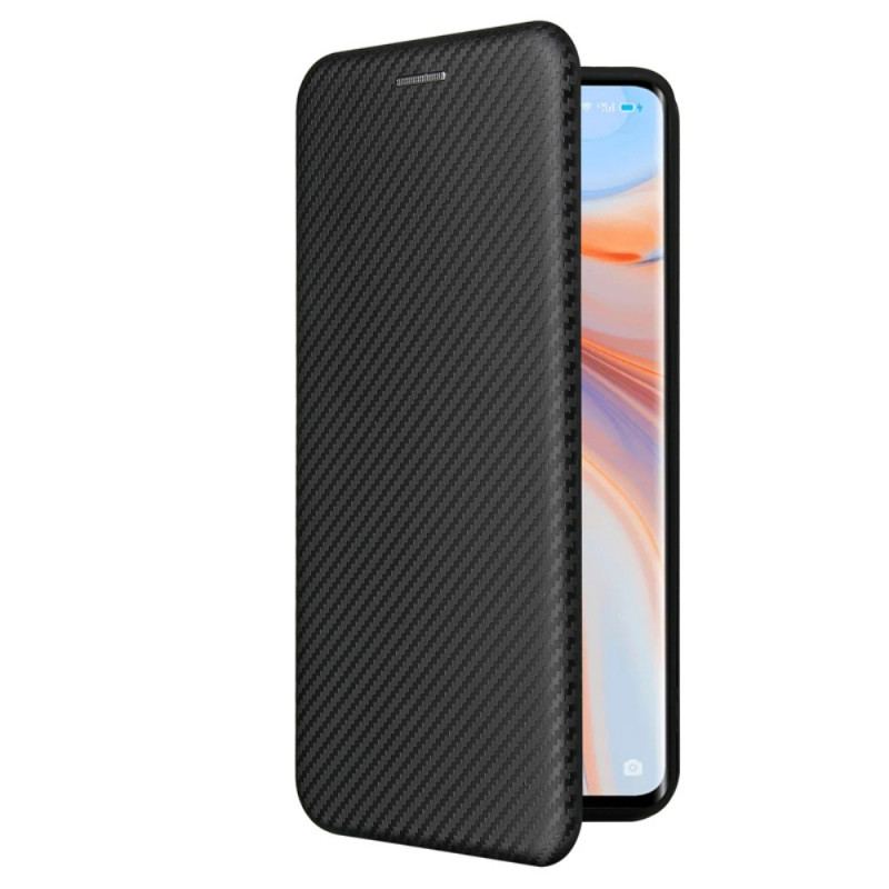 Cover Oppo Find X3 Lite Flip Cover Farvet Carbon Silikone