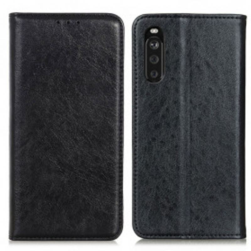 Cover Sony Xperia 5 III Flip Cover Tekstureret Splitlæder