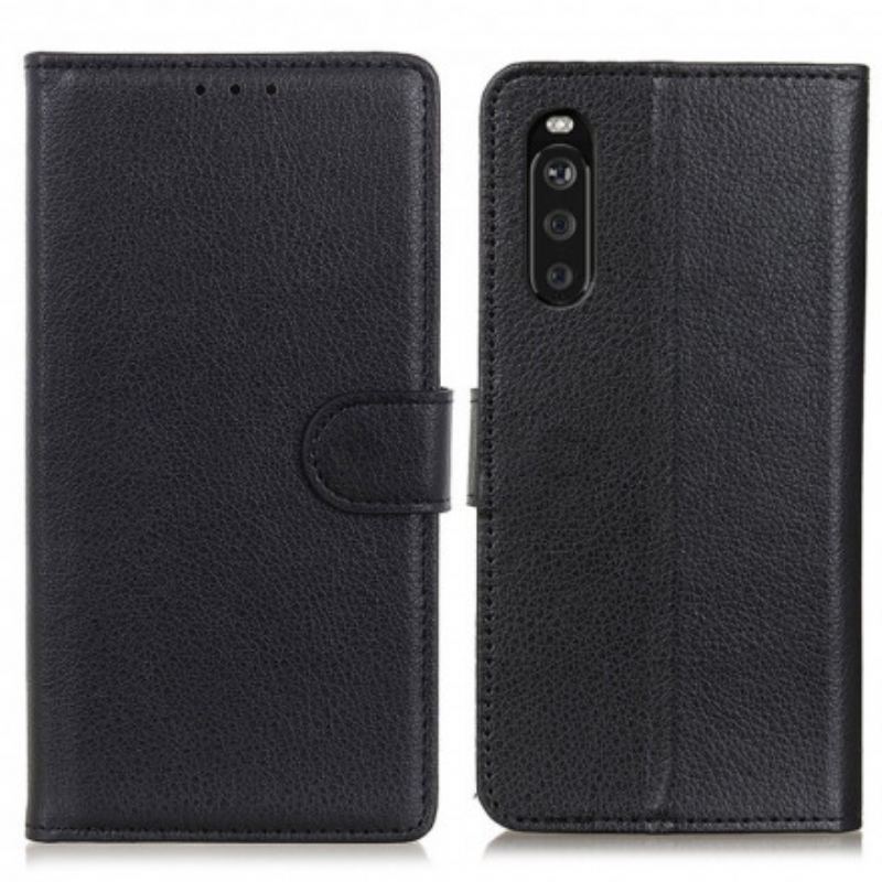 Flip Cover Sony Xperia 5 III Litchi Imiteret Læder