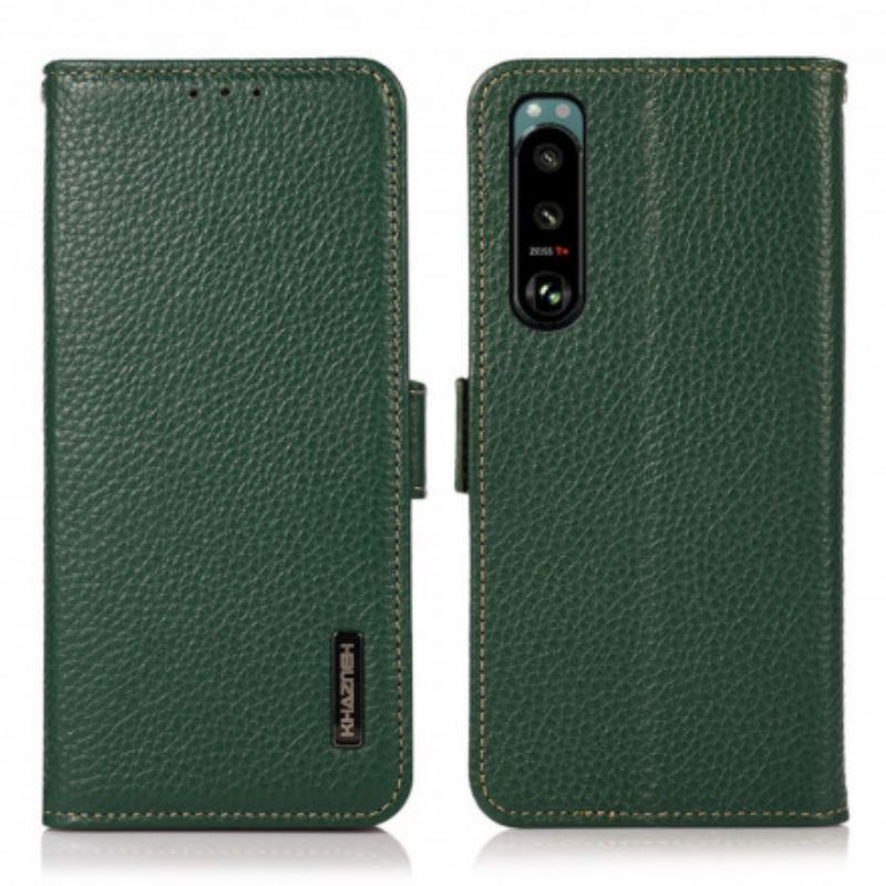 Flip Cover Sony Xperia 5 III Litchi Læder Khazneh Rfid