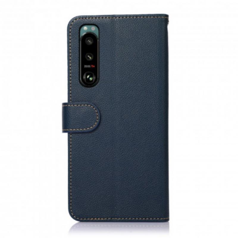 Flip Cover Sony Xperia 5 III Lychee Style Rfid Khazneh