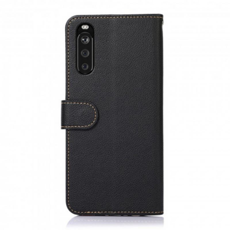 Flip Cover Sony Xperia 5 III Lychee Style Rfid Khazneh