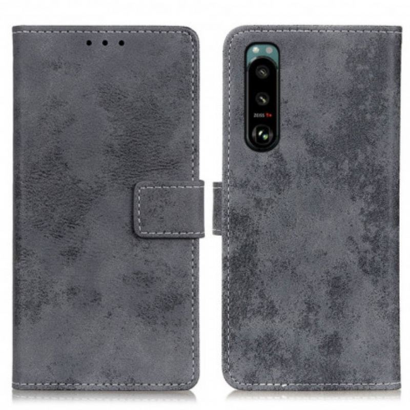 Flip Cover Sony Xperia 5 III Vintage Kunstlæder