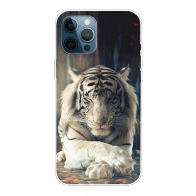 Cover iPhone 12 / 12 Pro Fleksibel Tiger