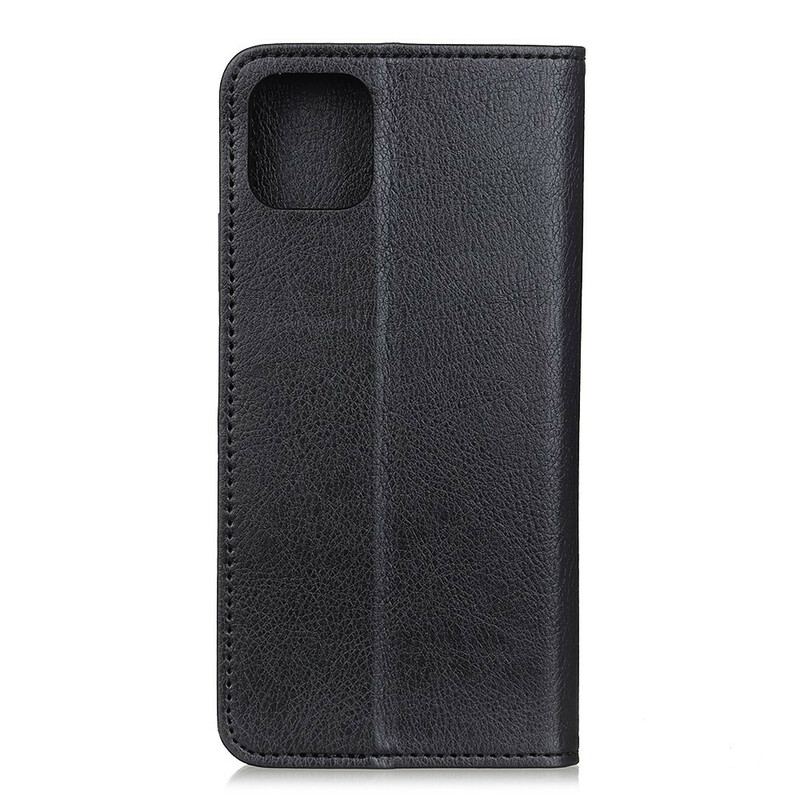 Cover iPhone 12 / 12 Pro Flip Cover Litchi Split Læder Business