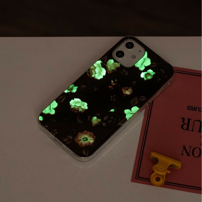 Cover iPhone 12 / 12 Pro Fluorescerende Blomsterserie