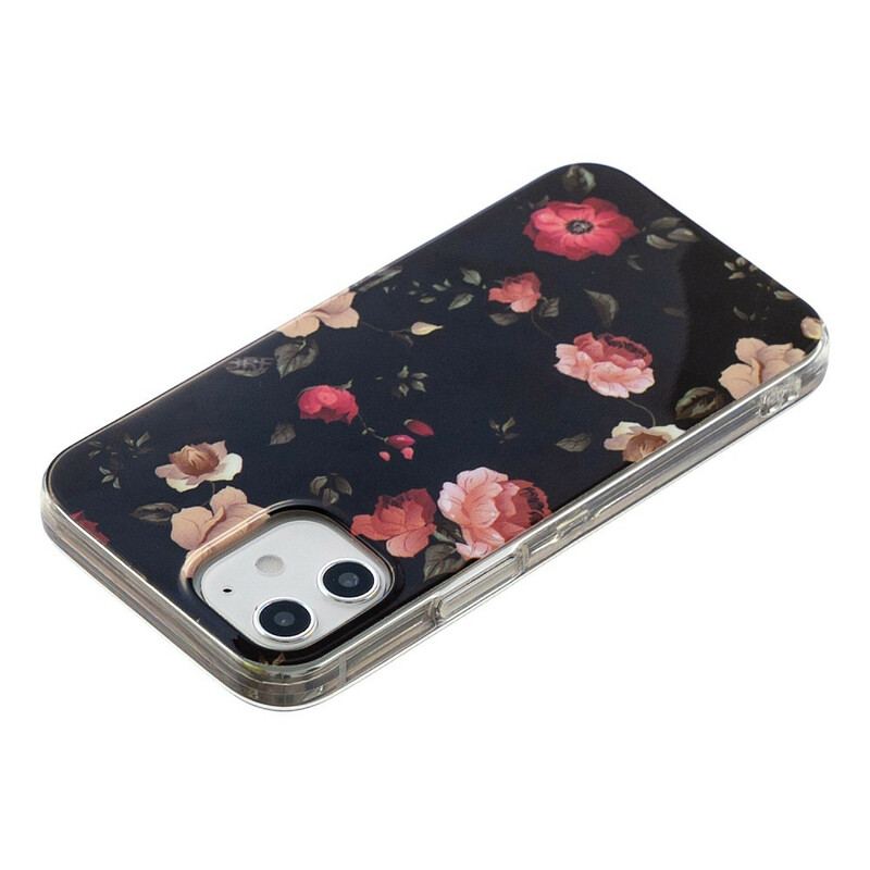 Cover iPhone 12 / 12 Pro Fluorescerende Blomsterserie