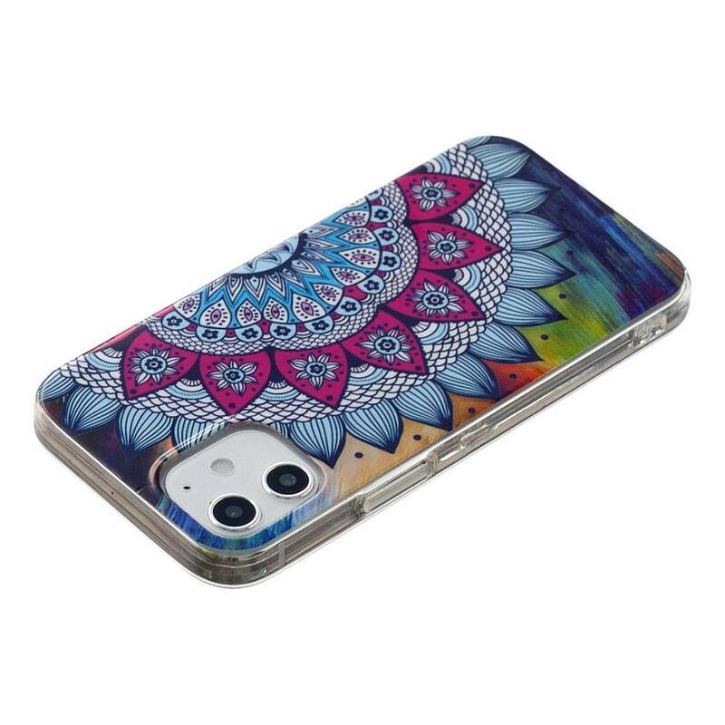 Cover iPhone 12 / 12 Pro Fluorescerende Farverig Mandala