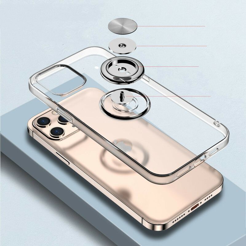 Cover iPhone 12 / 12 Pro Gennemsigtig Med Ring-support