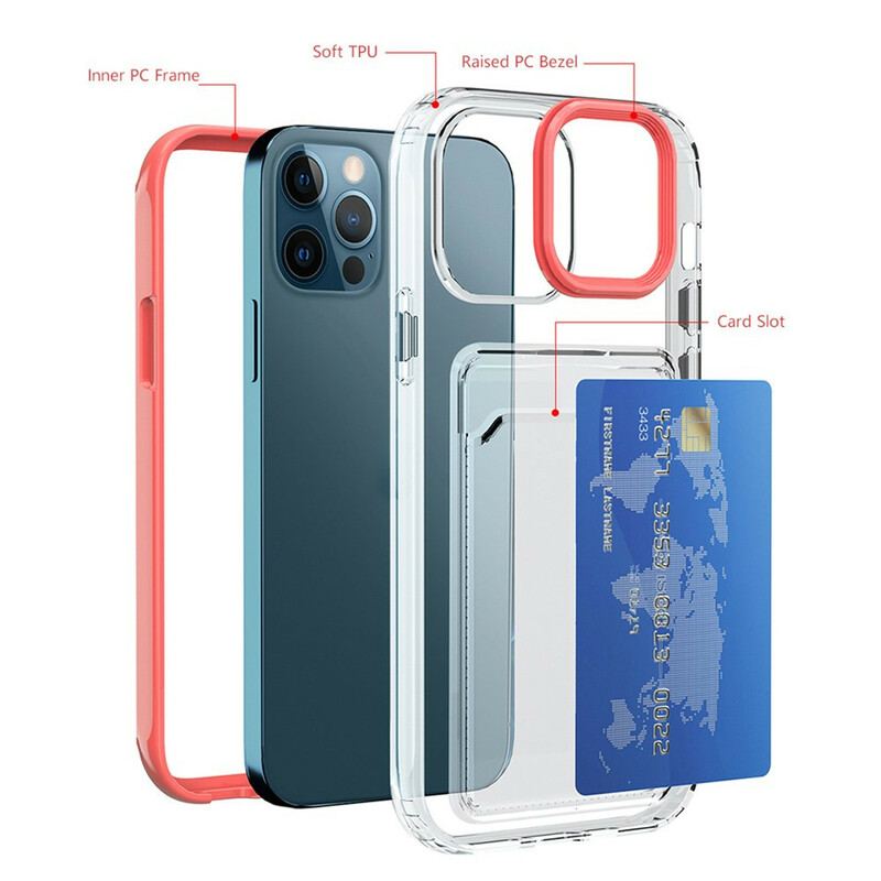 Cover iPhone 12 / 12 Pro Transparent Hybridkortholder