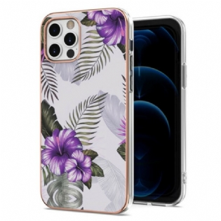 Cover iPhone 12 / 12 Pro Violet Blomster