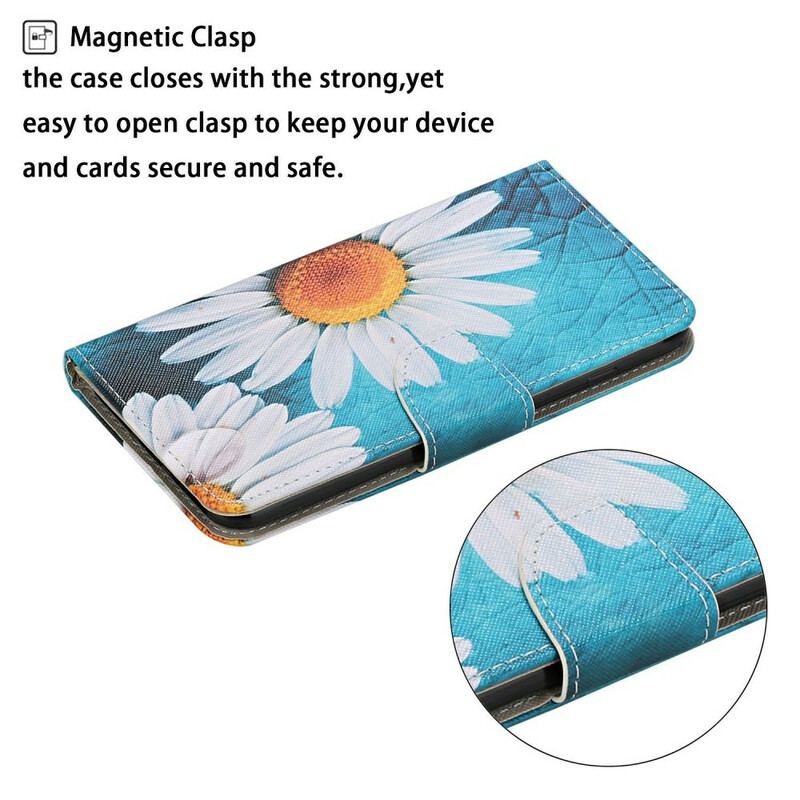 Flip Cover iPhone 12 / 12 Pro Mesterlige Blomster Med Rem