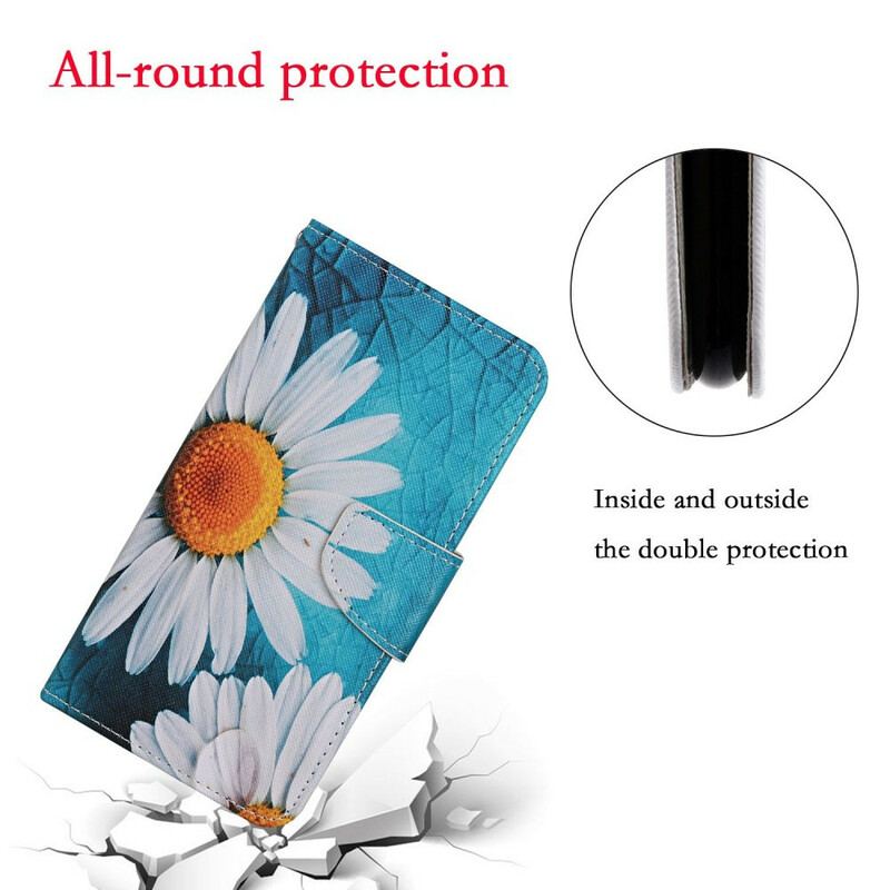 Flip Cover iPhone 12 / 12 Pro Mesterlige Blomster Med Rem