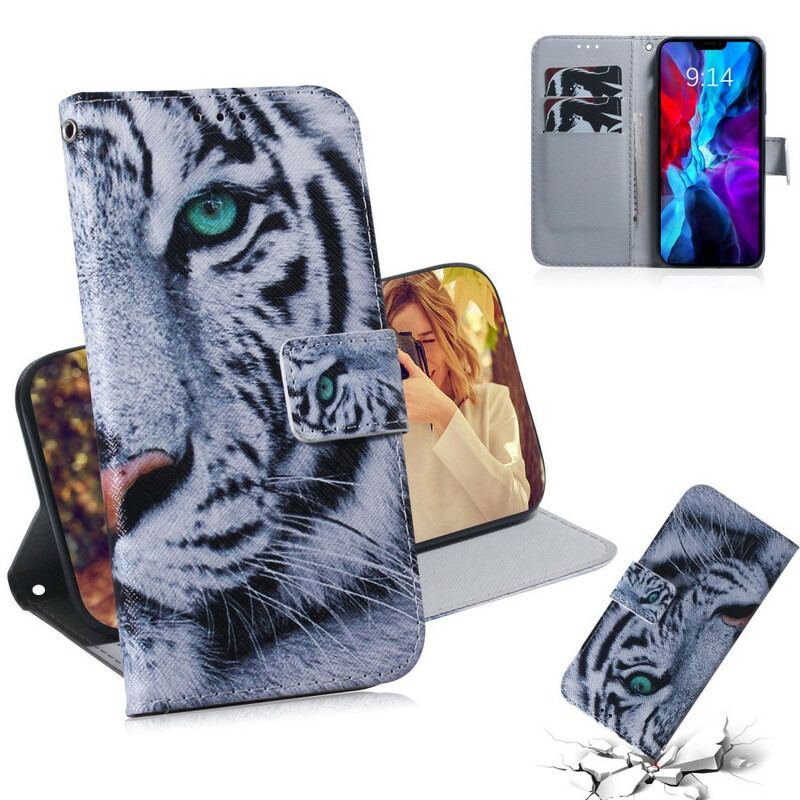 Flip Cover iPhone 12 / 12 Pro Tiger Ansigt