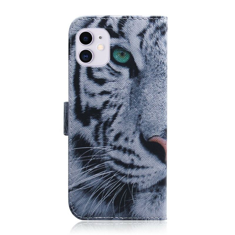 Flip Cover iPhone 12 / 12 Pro Tiger Ansigt