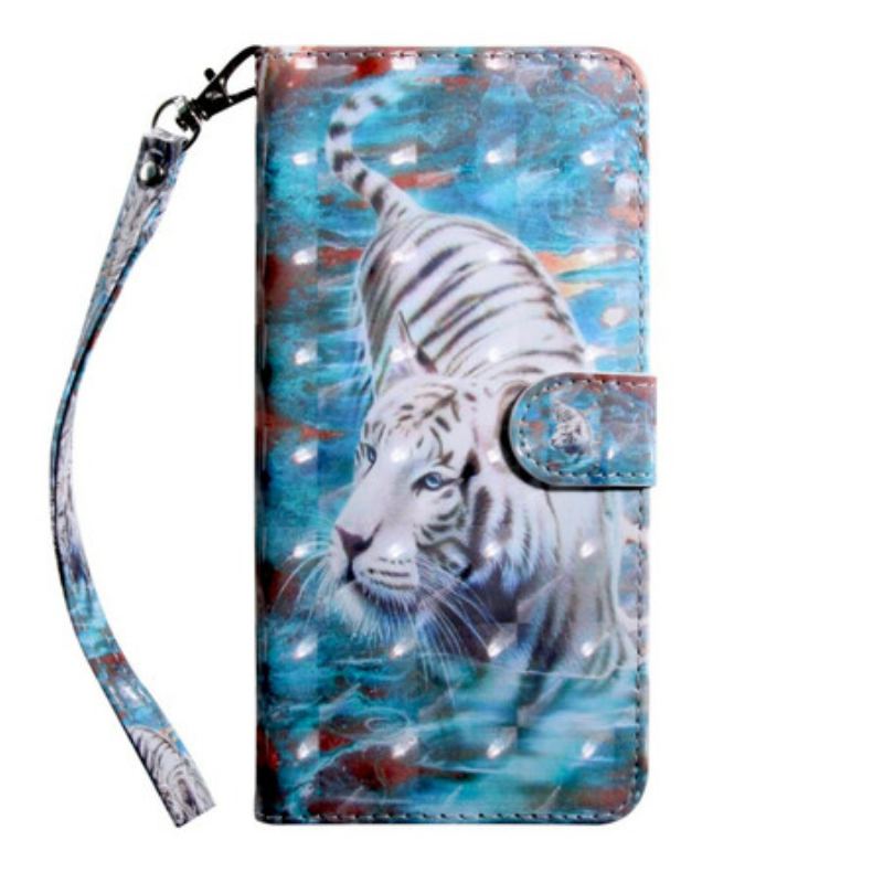 Læder Cover iPhone 12 / 12 Pro Lys Spot Lucien The Tiger