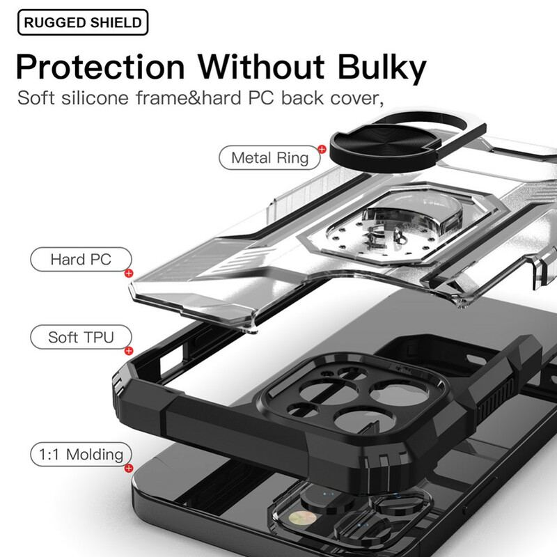 Mobilcover iPhone 12 / 12 Pro Frostet Med Ring-support