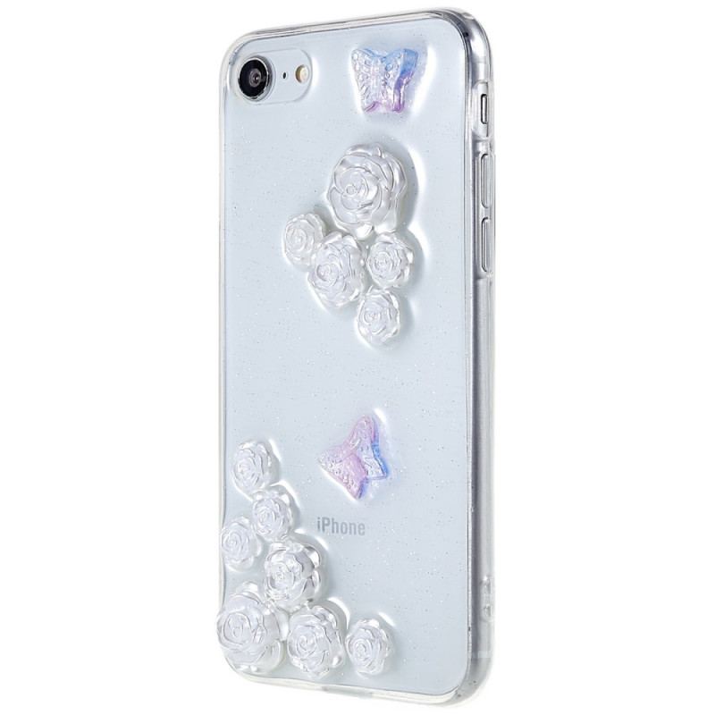 Cover iPhone SE 3 / SE 2 / 8 / 7 3d Blomster