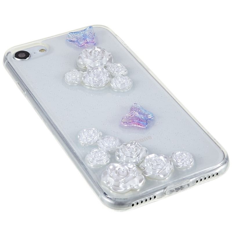 Cover iPhone SE 3 / SE 2 / 8 / 7 3d Blomster