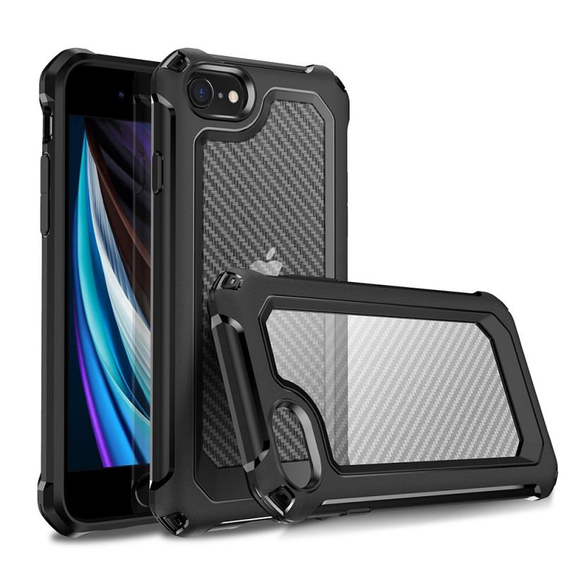 Cover iPhone SE 3 / SE 2 / 8 / 7 Carbon Fiber Hybrid