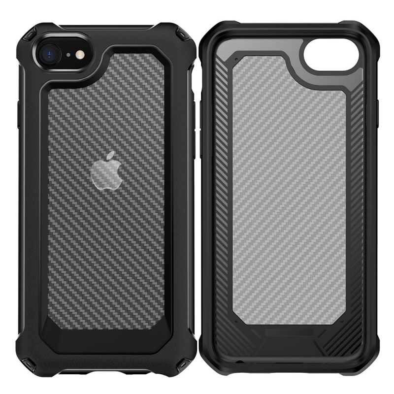 Cover iPhone SE 3 / SE 2 / 8 / 7 Carbon Fiber Hybrid