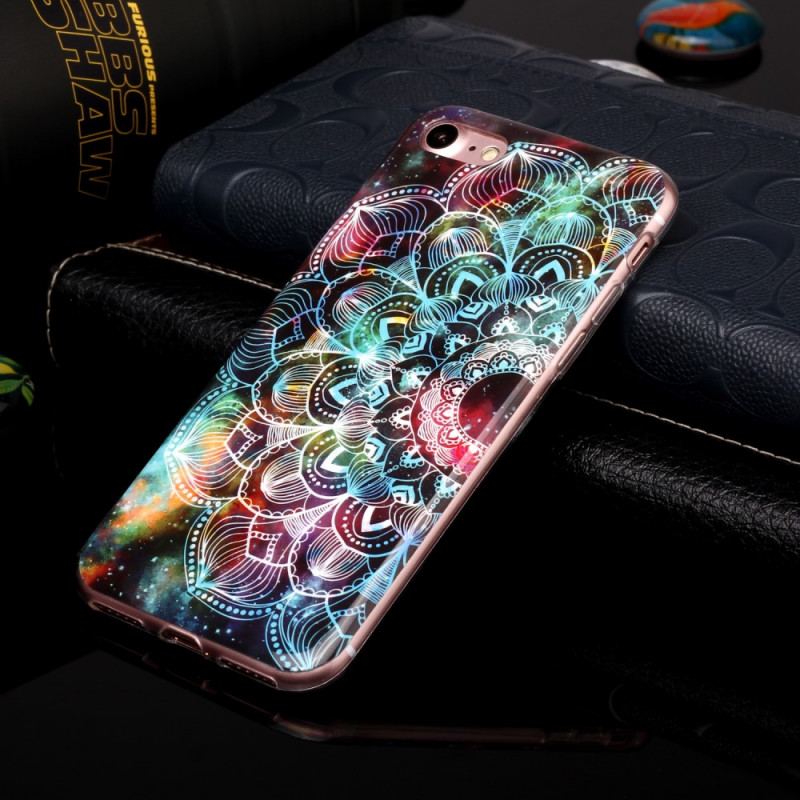 Cover iPhone SE 3 / SE 2 / 8 / 7 Fluorescerende Mandala