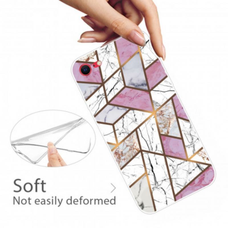 Cover iPhone SE 3 / SE 2 / 8 / 7 Geometrisk Marmor