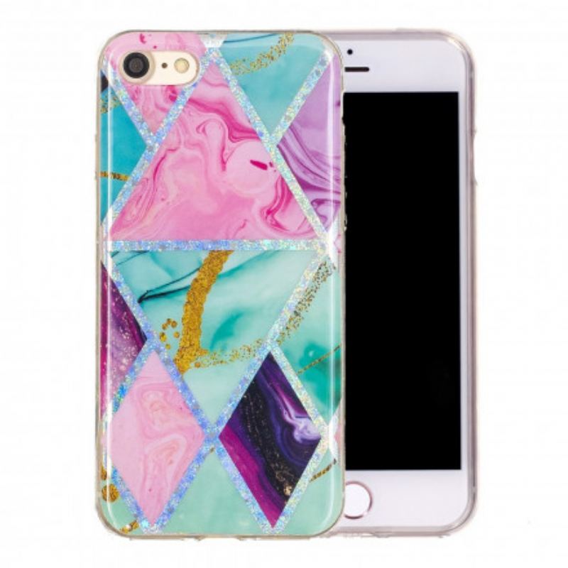 Cover iPhone SE 3 / SE 2 / 8 / 7 Glitter Design Marmor