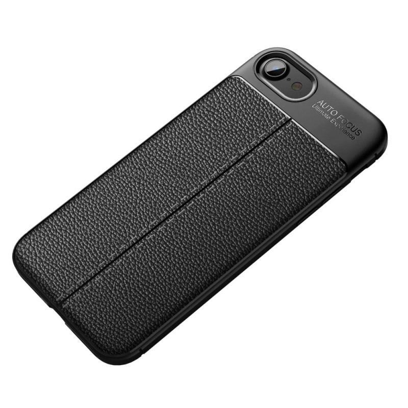 Cover iPhone SE 3 / SE 2 / 8 / 7 Imiteret Læder Litchi Double Line