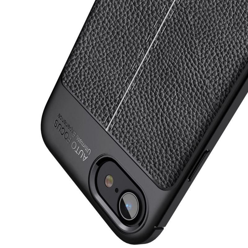 Cover iPhone SE 3 / SE 2 / 8 / 7 Imiteret Læder Litchi Double Line