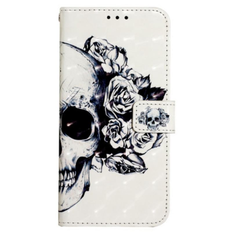 Flip Cover iPhone SE 3 / SE 2 / 8 / 7 Blomstrende Kranie