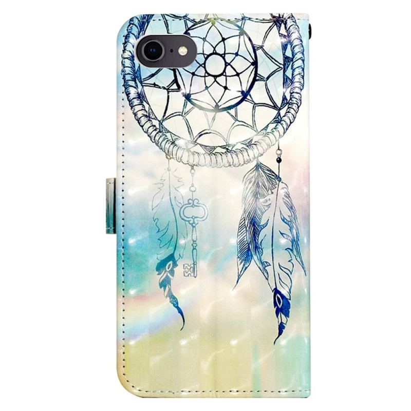 Læder Cover iPhone SE 3 / SE 2 / 8 / 7 Med Snor Strap Dream Catcher