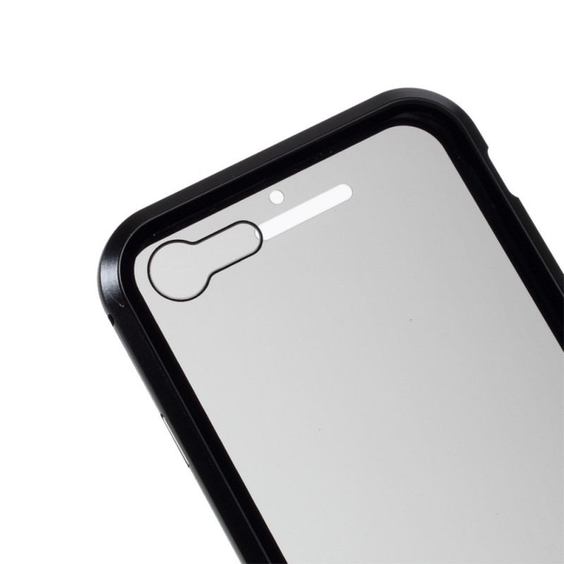 Mobilcover iPhone SE 3 / SE 2 / 8 / 7 For- Og Bagside Hærdet Glas Og Metal